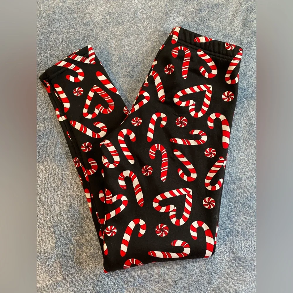 Womens leggings • candy cane • Christmas • small 3/5 • insulated leggings - Picture 1 of 3
